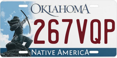 OK license plate 267VQP