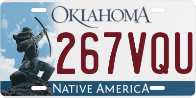 OK license plate 267VQU