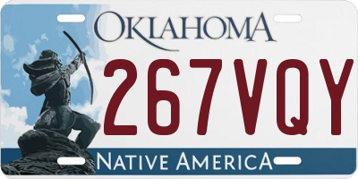 OK license plate 267VQY