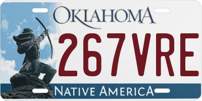 OK license plate 267VRE