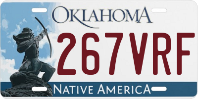 OK license plate 267VRF