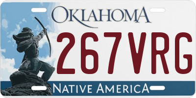 OK license plate 267VRG
