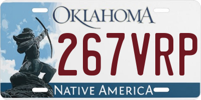 OK license plate 267VRP