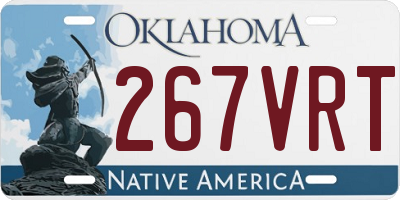 OK license plate 267VRT