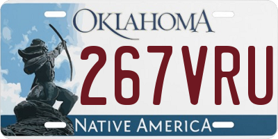 OK license plate 267VRU