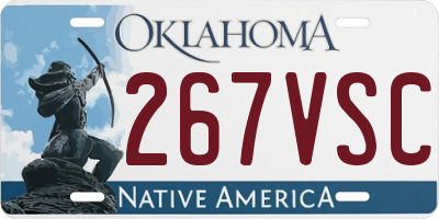 OK license plate 267VSC