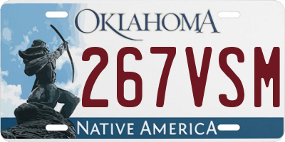 OK license plate 267VSM