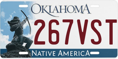 OK license plate 267VST