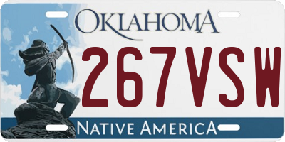 OK license plate 267VSW