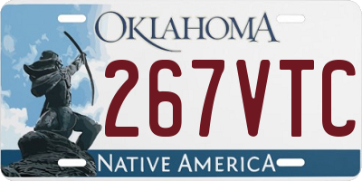 OK license plate 267VTC