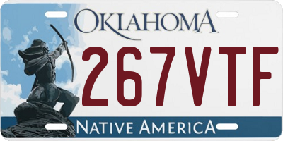 OK license plate 267VTF