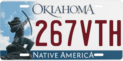 OK license plate 267VTH