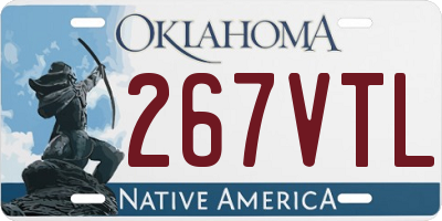 OK license plate 267VTL