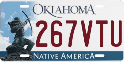 OK license plate 267VTU