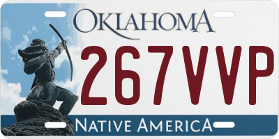 OK license plate 267VVP