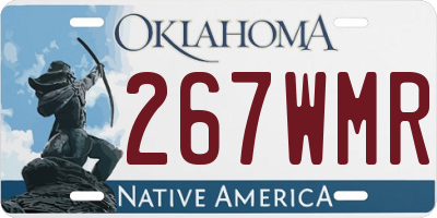 OK license plate 267WMR