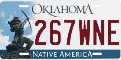 OK license plate 267WNE