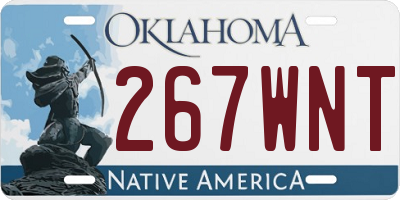 OK license plate 267WNT
