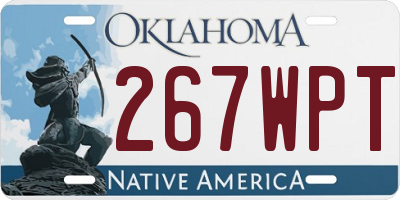 OK license plate 267WPT
