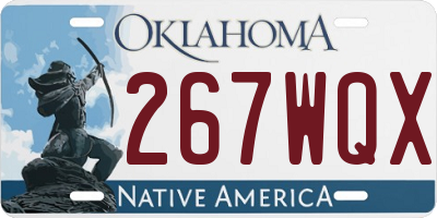 OK license plate 267WQX