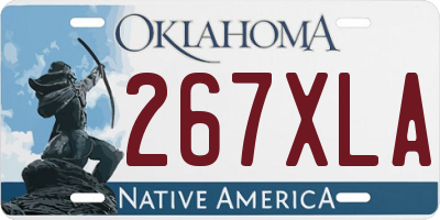 OK license plate 267XLA
