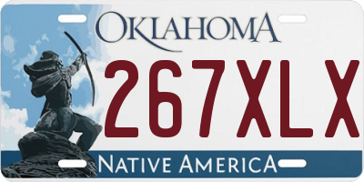 OK license plate 267XLX