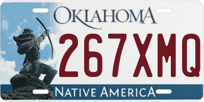 OK license plate 267XMQ