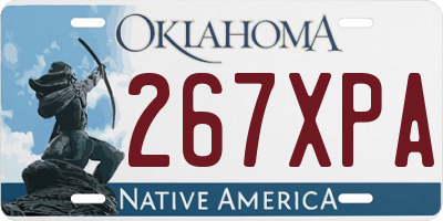 OK license plate 267XPA