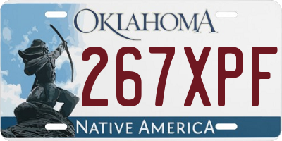 OK license plate 267XPF