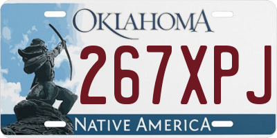 OK license plate 267XPJ