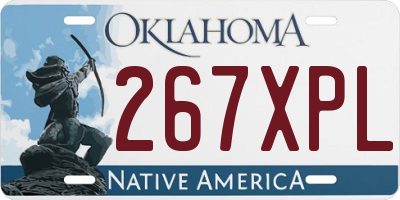 OK license plate 267XPL