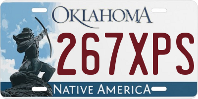 OK license plate 267XPS