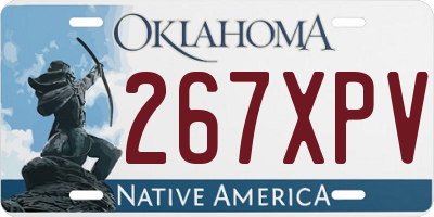 OK license plate 267XPV