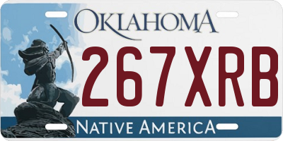 OK license plate 267XRB