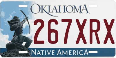 OK license plate 267XRX