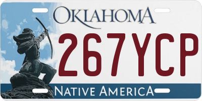 OK license plate 267YCP