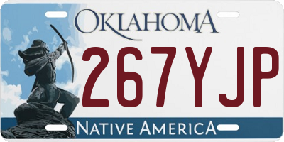 OK license plate 267YJP