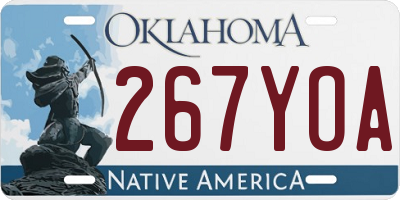 OK license plate 267YOA