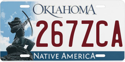 OK license plate 267ZCA