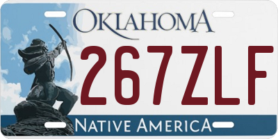 OK license plate 267ZLF