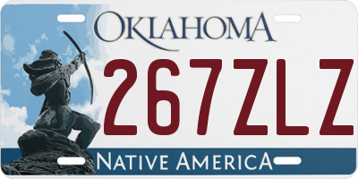 OK license plate 267ZLZ