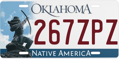 OK license plate 267ZPZ
