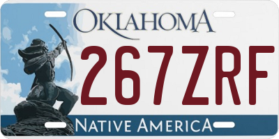 OK license plate 267ZRF