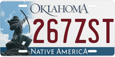 OK license plate 267ZST