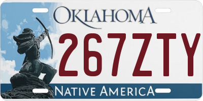 OK license plate 267ZTY