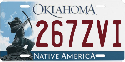 OK license plate 267ZVI