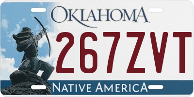 OK license plate 267ZVT