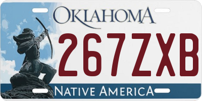 OK license plate 267ZXB
