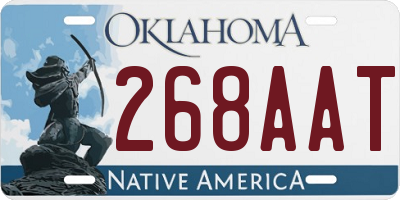 OK license plate 268AAT