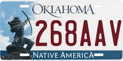 OK license plate 268AAV